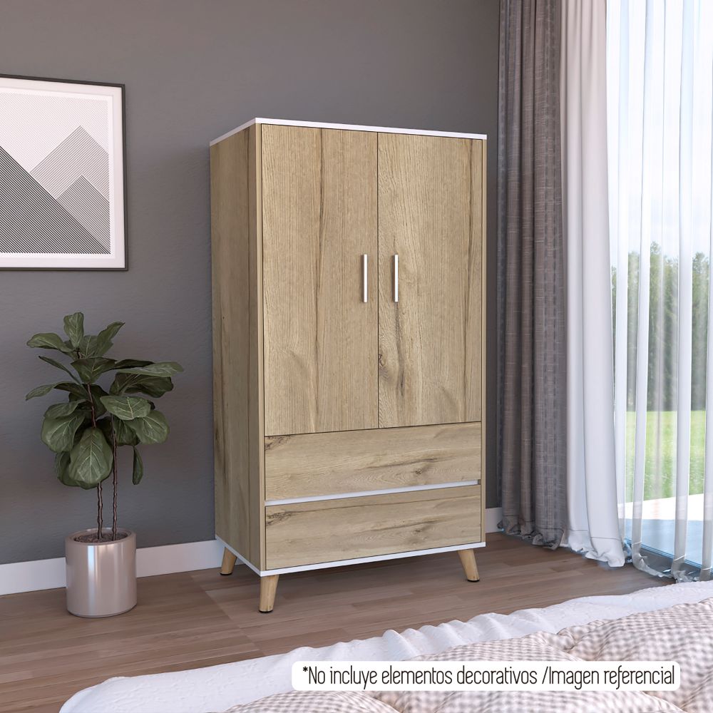 Closet Z Color Duna y Blanco Para Dormitorio